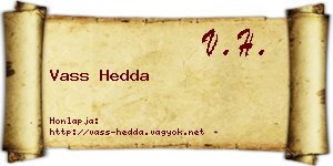 Vass Hedda névjegykártya